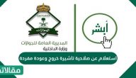 استعلام عن صلاحية تاشيرة خروج وعودة مفردة