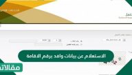 الاستعلام عن بيانات وافد برقم الاقامة