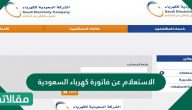 الاستعلام عن فاتورة كهرباء السعودية