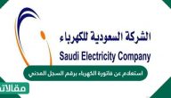 استعلام عن فاتورة الكهرباء برقم السجل المدني