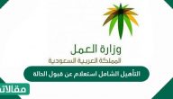 التأهيل الشامل استعلام عن قبول الحالة والشروط لمطلوبة للتقديم