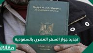 تجديد جواز السفر المصري بالسعودية