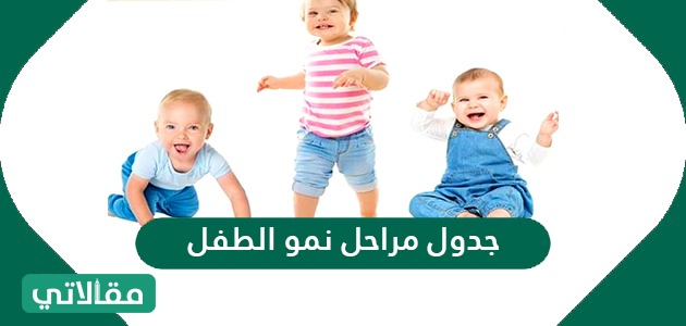 جدول مراحل نمو الطفل