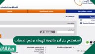 استعلام عن آخر فاتورة كهرباء برقم الحساب