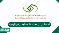 استعلام عن مستحقات مالية برقم الهوية