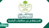 الاستعلام عن مخالفات البلدية
