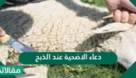 دعاء الاضحية عند الذبح
