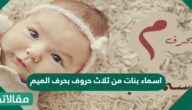 اسماء بنات من ثلاث حروف بحرف الميم