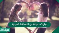 عبارات جميلة عن الصداقة قصيرة