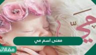 معنى اسم مي في اللغة العربية وفي علم النفس