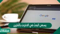 يسمى البحث في الإنترنت بالتخزين