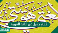 كلام جميل عن اللغة العربية