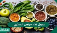جدول غذاء مرضى السكري