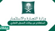 استعلام عن بيانات السجل التجاري