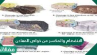 الانفصام والمكسر من خواص المعادن