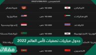 جدول مباريات تصفيات كأس العالم 2023