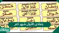 جمادى الأول شهر كم