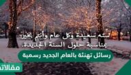 رسائل تهنئة بالعام الجديد رسمية