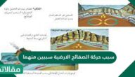 سبب حركة الصفائح الارضية سببين منهما