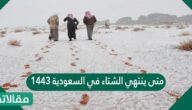 متى ينتهي الشتاء في السعودية 1444