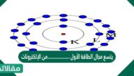 يتسع مجال الطاقة الأول ……………..من الإلكترونات