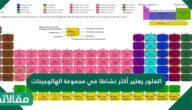 الفلور يعتير أكثر نشاطا في مجموعة الهالوجينات
