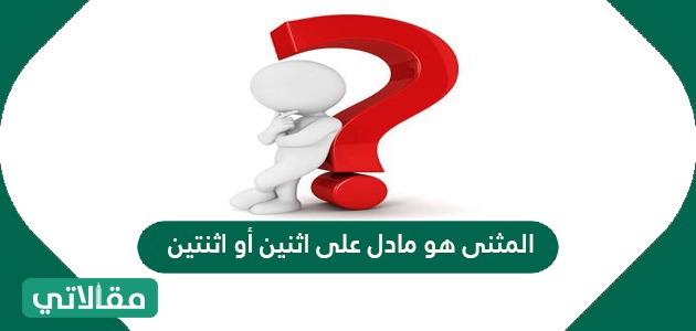 المثنى هو مادل على اثنين أو اثنتين