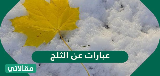 عبارات عن الثلج