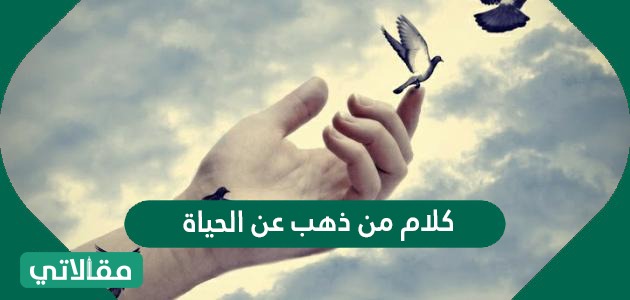 كلام من ذهب عن الحياة