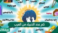 كم عدد الانبياء من العرب