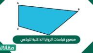 مجموع قياسات الزوايا الداخلية للرباعي