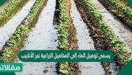 يسمى توصيل الماء إلى المحاصيل الزراعية عبر الأنابيب