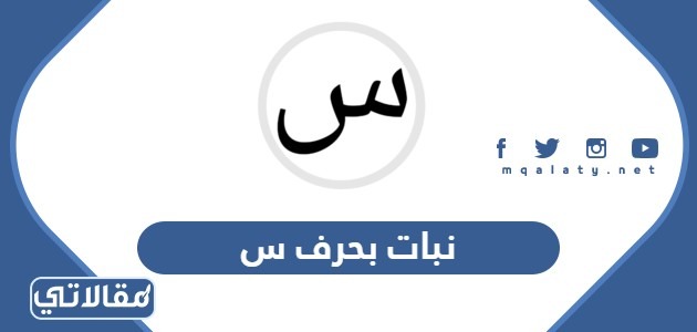 نبات بحرف س