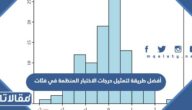 أفضل طريقة لتمثيل درجات الاختبار المنظمة في فئات هي المدرجات التكرارية
