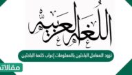 تزود المعامل الباحثين بالمعلومات إعراب كلمة الباحثين
