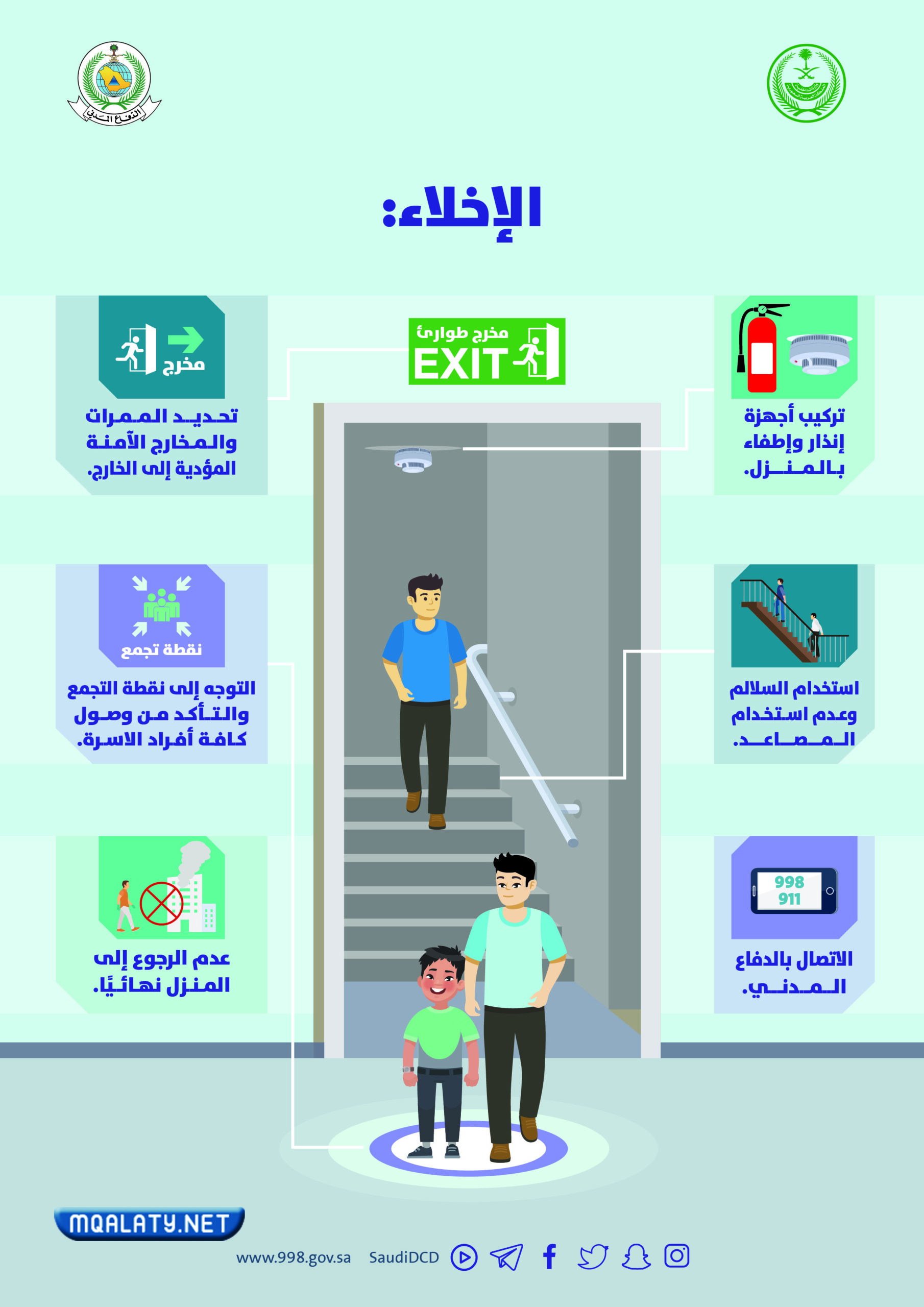 مطويات عن الدفاع المدني 2023 جاهزة