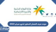 موعد صرف الضمان المطور لشهر فبراير 2023