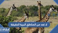 لا تعد من المناطق البرية الحقيقة