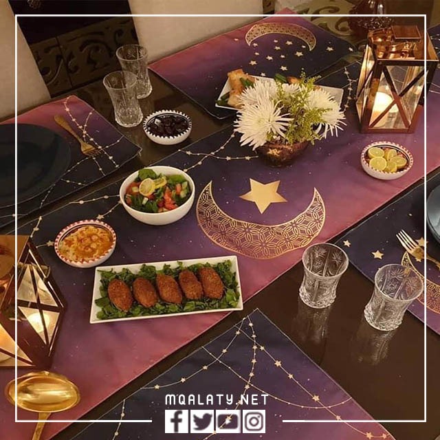 أفكار ديكور رمضان لطاولة الطعام