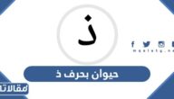 اسم حيوان بحرف ذ الذال
