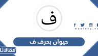 اسم حيوان بحرف ف الفاء