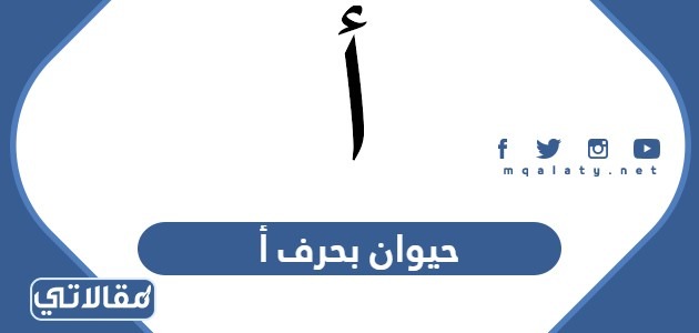 اسم حيوان بحرف أ الألف