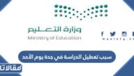 سبب تعطيل الدراسة في جدة يوم الأحد