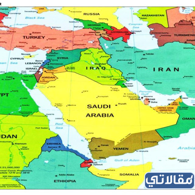 صور خريطة المملكة العربية السعودية ملونة
