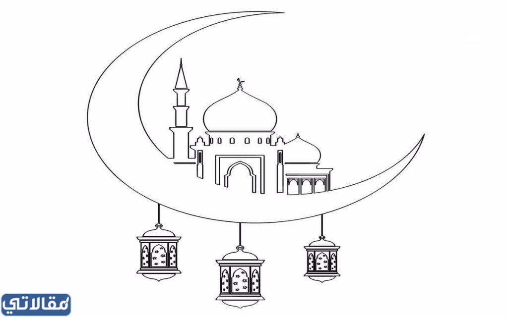 صور هلال رمضان للتلوين 2023