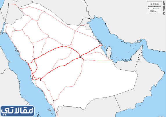 صورة خريطة المملكة العربية السعودية صماء ملونة