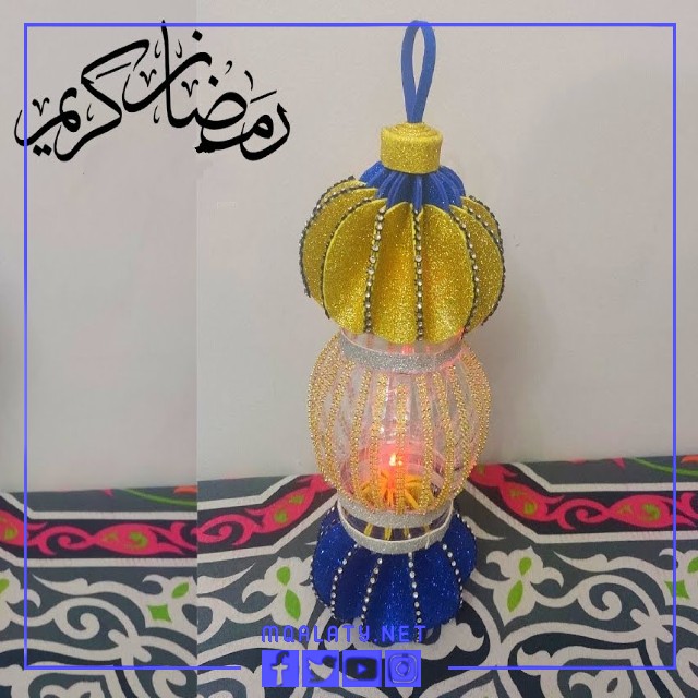 خطوات عمل فانوس رمضان بالزجاج البلاستيك