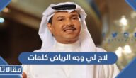لاح لي وجه الرياض كلمات