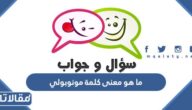 ما هو معنى كلمة مونوبولي