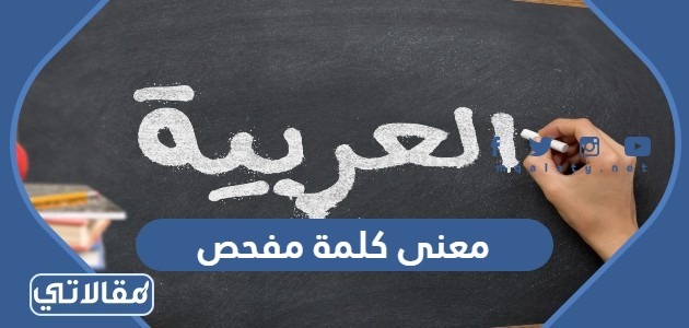 معنى كلمة مفحص
